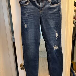 Dark Blue Distressed Women’s Jeans